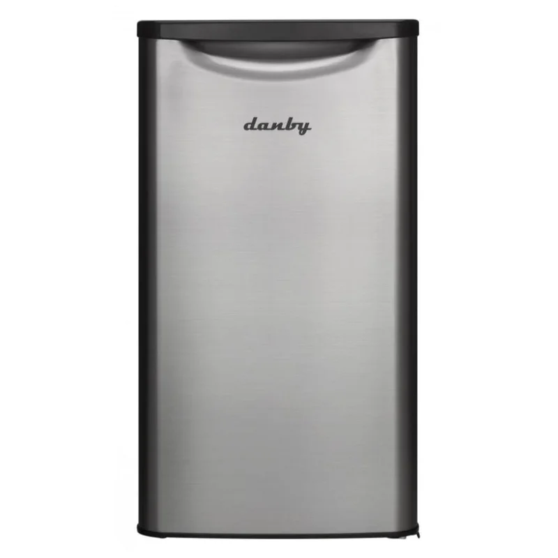 Danby - 17.69 Inch 3.3 cu. ft Compact Refrigerator in Stainless - DAR033A6BSLDB Stainless