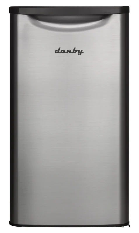 Danby - 17.7 Inch 3.3 cu. ft Mini Fridge Refrigerator in Black Stainless - DAR033A6BSLDB-6 Black Stainless