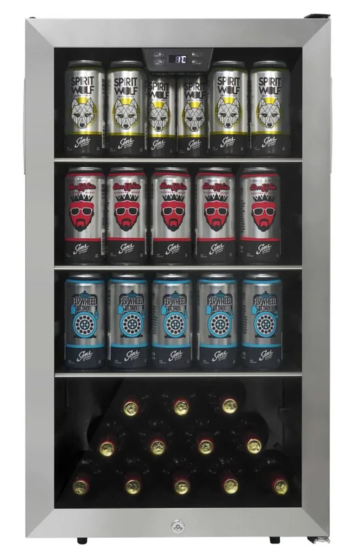 Danby - 18.9 Inch 4.5 cu. ft Beverage Centre Refrigerator in Stainless - DBC045L1SS Stainless