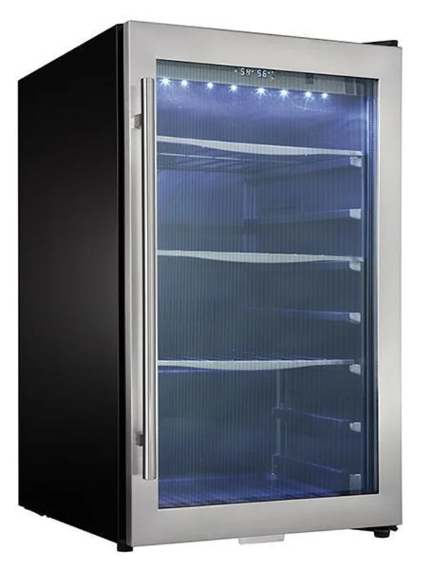 Danby - 19.4 Inch 4.34 cu. ft Mini Fridge Refrigerator in Stainless - DBC434A1BSSDD Stainless