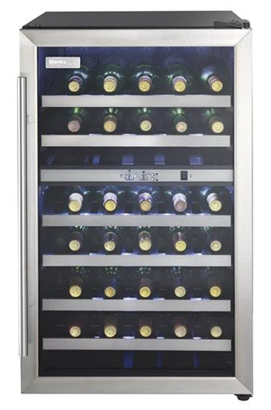 Danby - 19.4 Inch 4 cu. ft Wine Fridge Refrigerator in Stainless - DWC114BLSDD Black Stainless