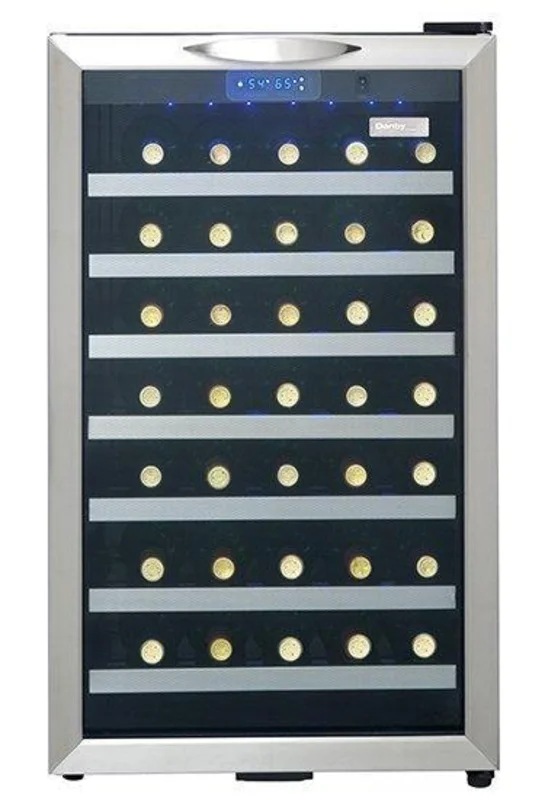 Danby - 19.4 Inch 4 cu. ft Wine Fridge Refrigerator in Stainless - DWC458BLS Stainless
