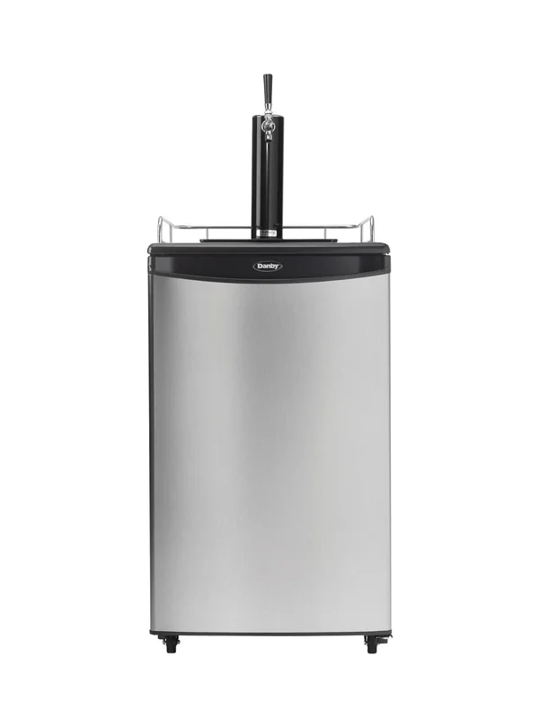 Danby - 20.59 Inch 5.4 cu. ft Single Tap Keg Cooler Refrigerator in Stainless - DKC054A1BSLDB Stainless