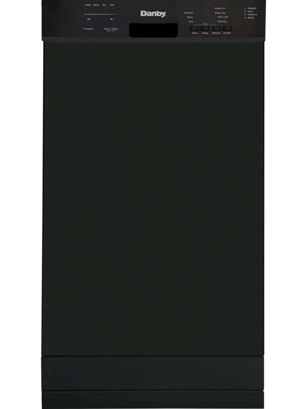 Danby - 52 dBA Built In Dishwasher in Black - DDW18D1EB Black