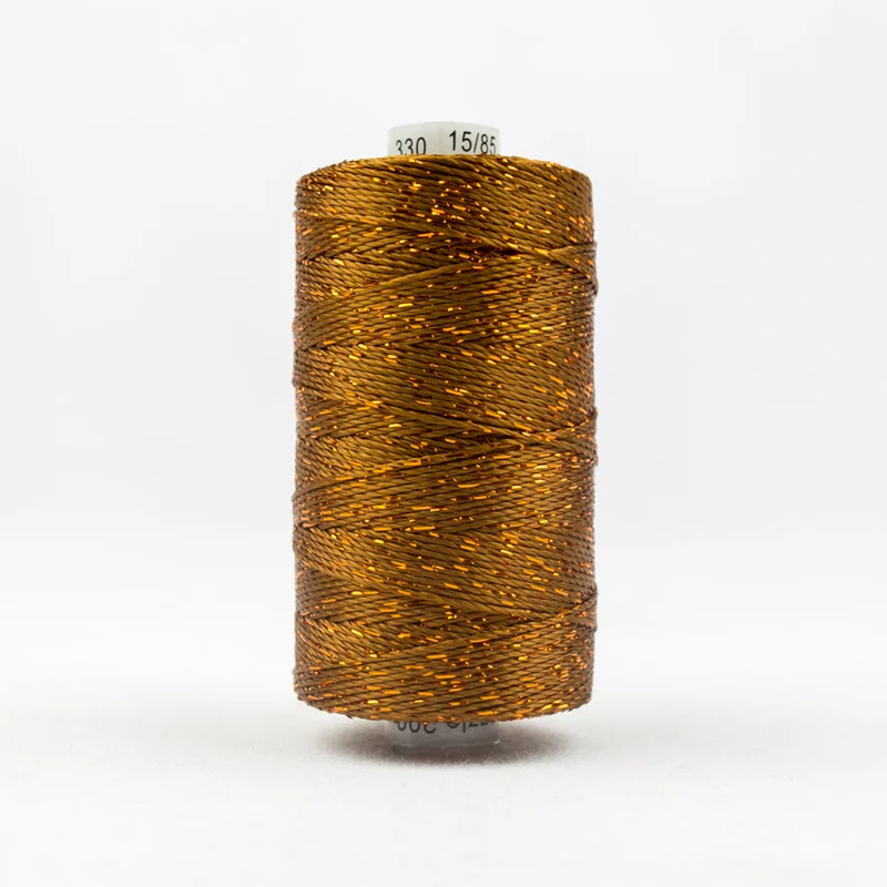 DAZZLE: 8wt Rayon Metallic 200yds-Acorn Brown 330
