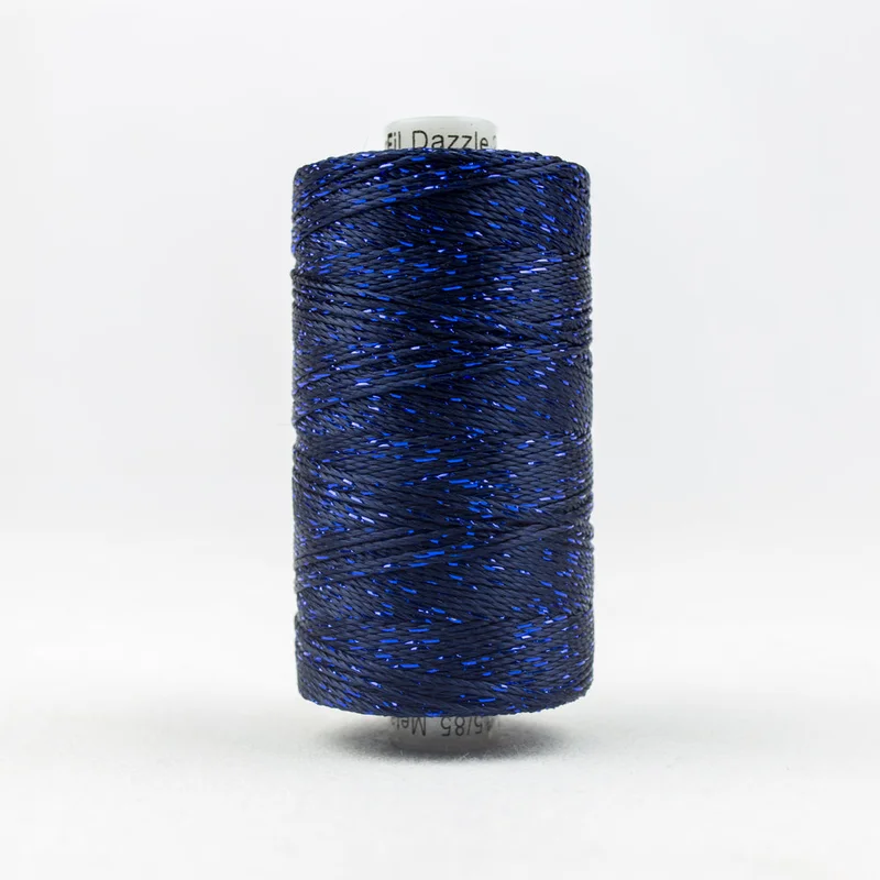 DAZZLE: 8wt Rayon Metallic 200yds-Midnight Blue 7148