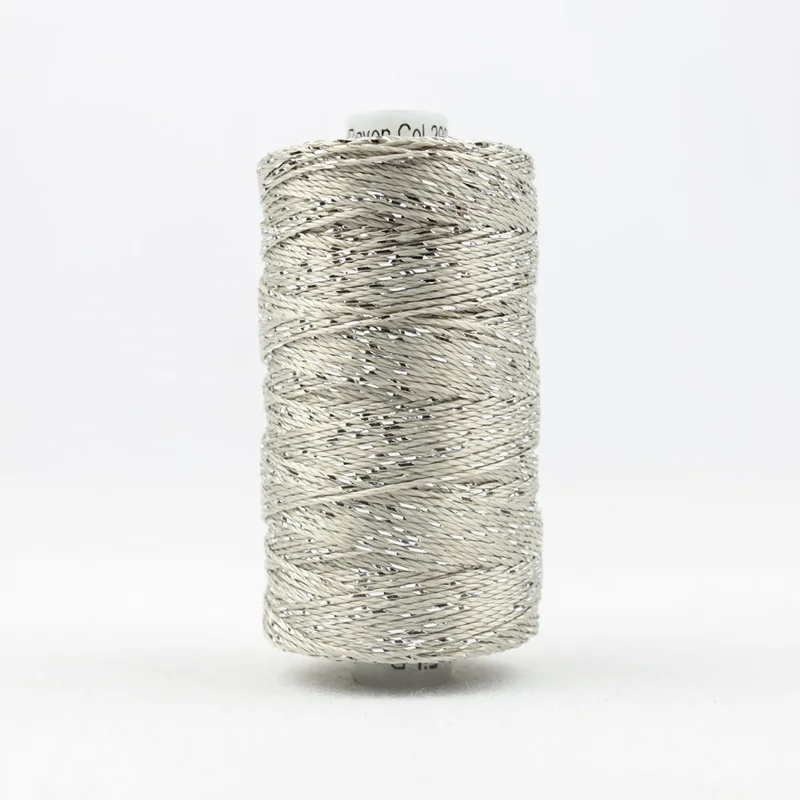 DAZZLE: 8wt Rayon Metallic 200yds-Silver 2000