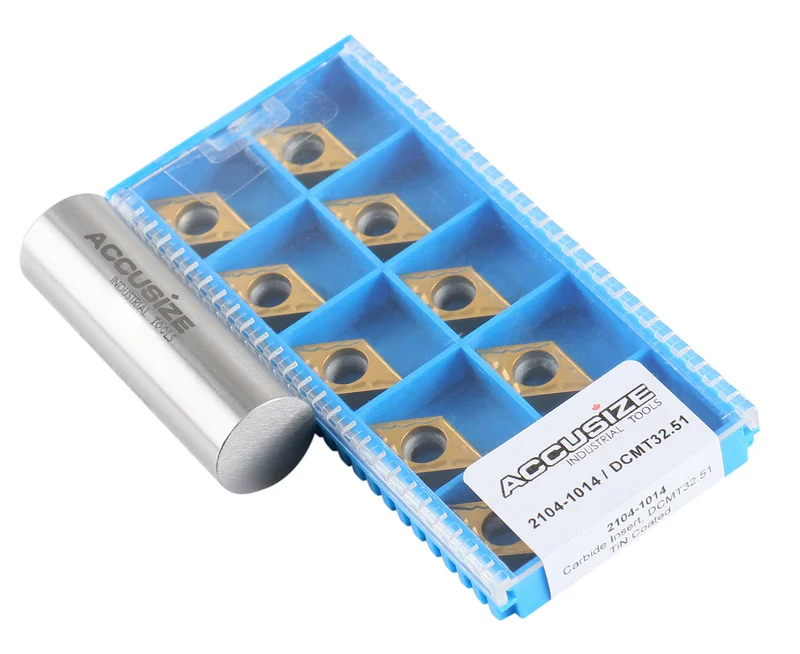DCMT Carbide Inserts TiN Coated, 10 Pcs/Box
