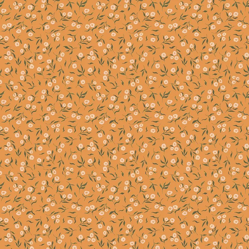 Dear Stella Bookish: Ditsy-Mustard (1/4 Yard)