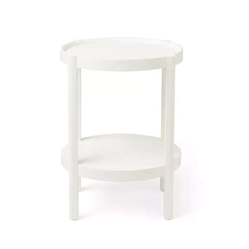 Deen Side Table - White, 16.4"W x 13.4" D