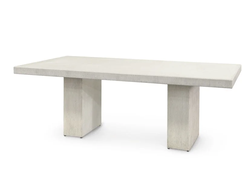 Delano Outdoor Rectangle Dining Table, White, 83.75"L x 41.75"W