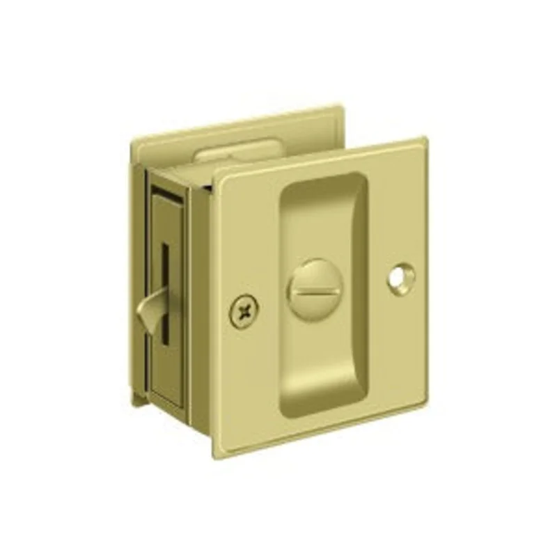 Deltana - Pocket Door Locks - 2-1/2" x 2-3/4" Sliding Door Lock Privacy