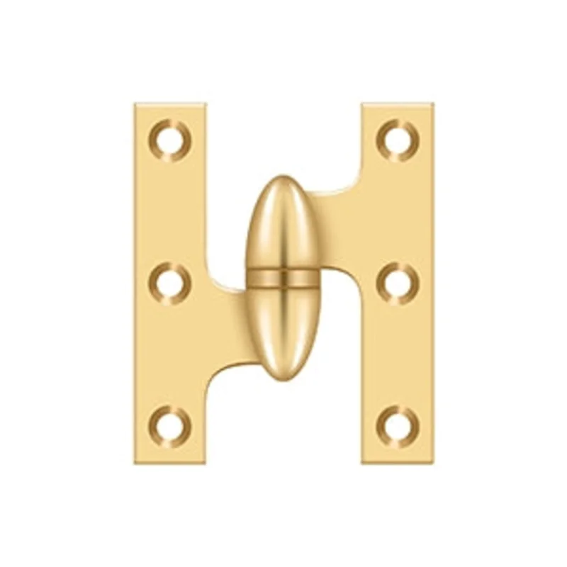 Deltana - Solid Brass Hinges - 2-1/2" x 2" Olive Knuckle Door Hinge (Each)