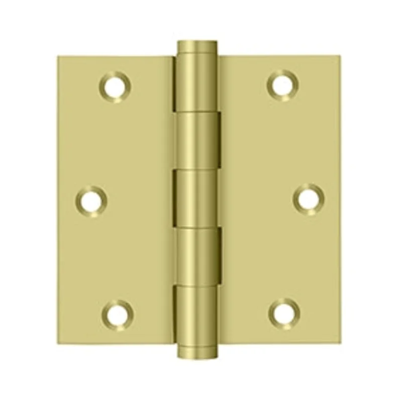 Deltana - Solid Brass Hinges - 3-1/2" x 3-1/2" Door Hinge Square Corner (Pairs)