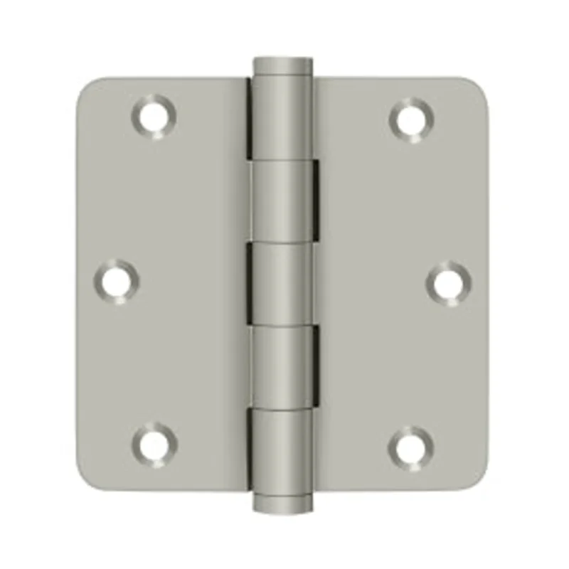 Deltana - Solid Brass Hinges - 3-1/2" x 3-1/2" Residential Door Hinge 1/4" Radius Corner (Pairs)