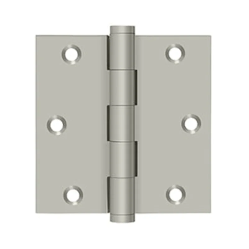 Deltana - Solid Brass Hinges - 3-1/2" x 3-1/2" Residential Door Hinge Square Corner (Pairs)
