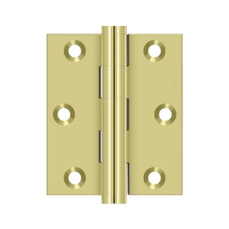 Deltana - Solid Brass Hinges - 3" x 2-1/2" Door Hinge Square Corner (Pairs)