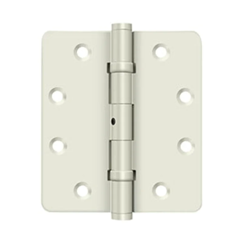 Deltana - Solid Brass Hinges - 4-1/2" x 4" NRP Wide Throw Ball Bearing Door Hinge 1/4" Radius Corner (Pairs)