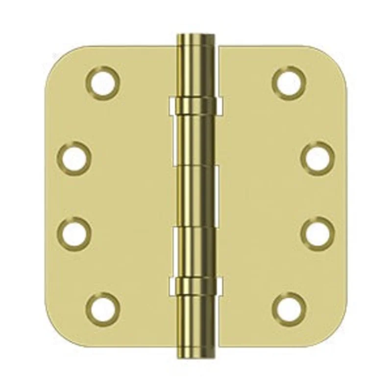 Deltana - Solid Brass Hinges - 4" x 4" Ball Bearing Door Hinge 5/8" Radius Corner (Pairs)