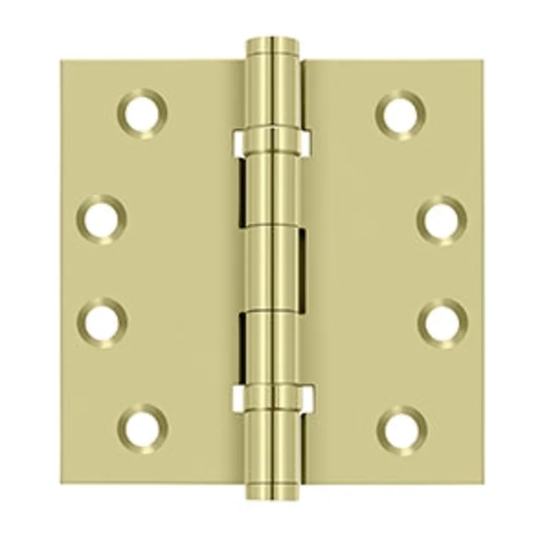 Deltana - Solid Brass Hinges - 4" x 4" Ball Bearing Door Hinge Square Corner (Pairs)