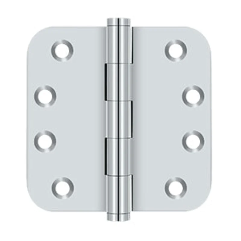 Deltana - Solid Brass Hinges - 4" x 4" Door Hinge 5/8" Radius Corner (Pairs)