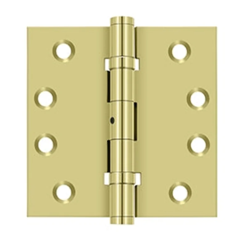Deltana - Solid Brass Hinges - 4" x 4" NRP Ball Bearing Door Hinge Square Corner (Pairs)