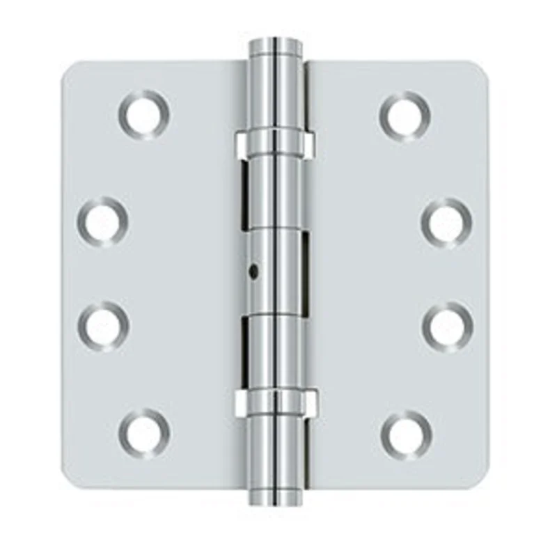 Deltana - Solid Brass Hinges - 4" x 4" NRP Zig Zag Ball Bearing Door Hinge 1/4" Radius Corner (Pairs)