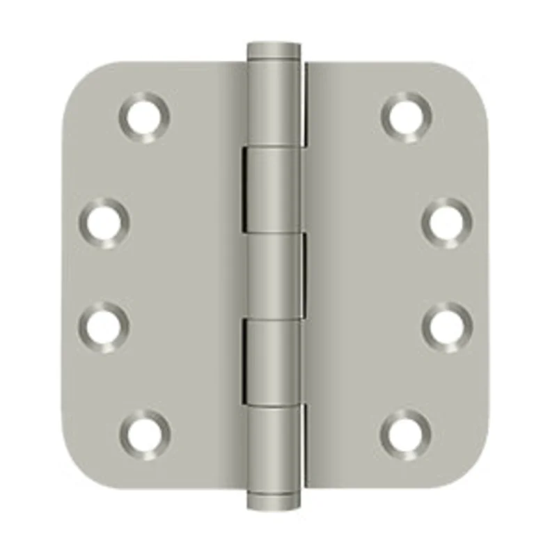 Deltana - Solid Brass Hinges - 4" x 4" Residential Door Hinge 5/8" Radius Corner (Pairs)