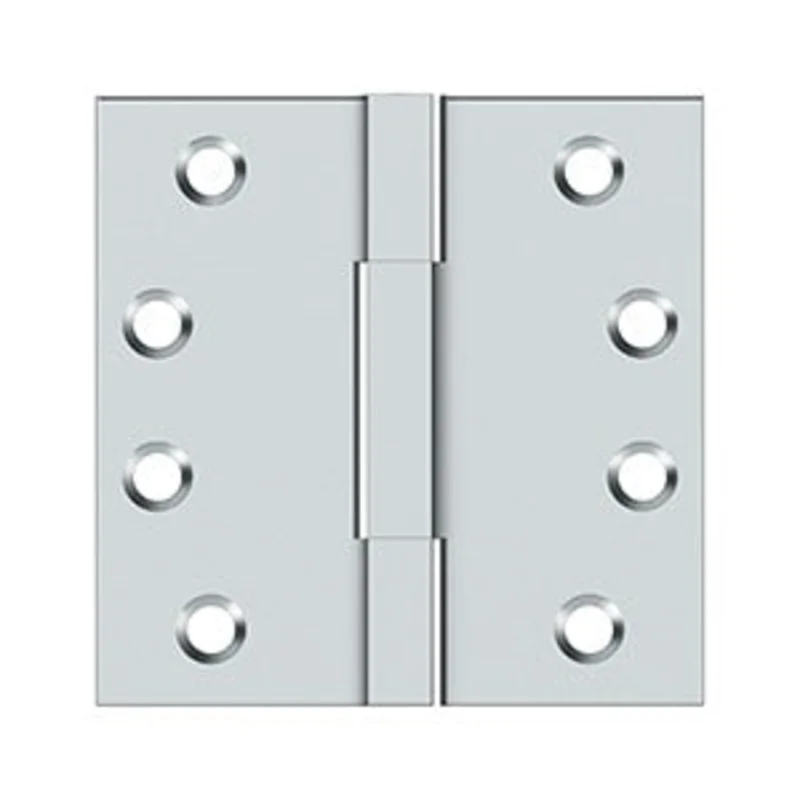 Deltana - Solid Brass Hinges - 4" x 4" Square Knuckle Barrel Door Hinge (Pairs)