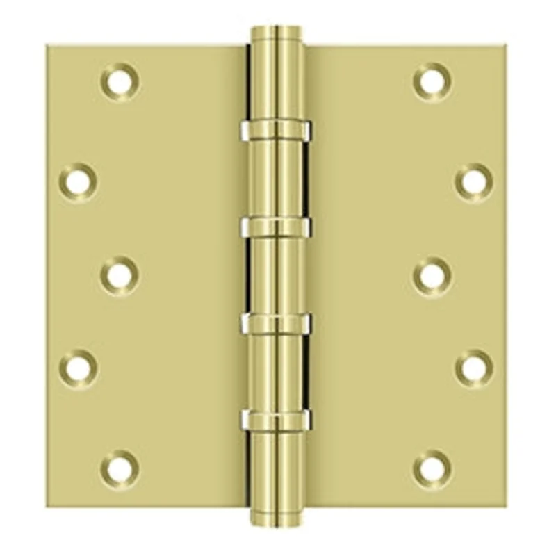 Deltana - Solid Brass Hinges - 6" x 6" Ball Bearing Door Hinge Square Corner (Pairs)