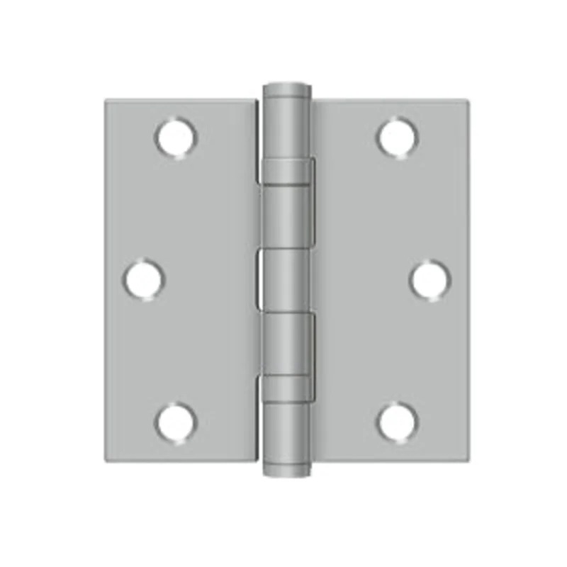 Deltana - Stainless Steel Hinges - 3-1/2" x 3-1/2" Residential Ball Bearing Door Hinge Square Corner (Pairs)
