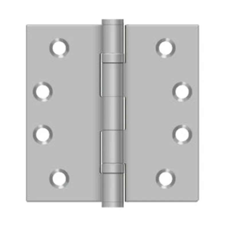 Deltana - Stainless Steel Hinges - 4" x 4" Residential Ball Bearing Door Hinge Square Corner (Pairs)