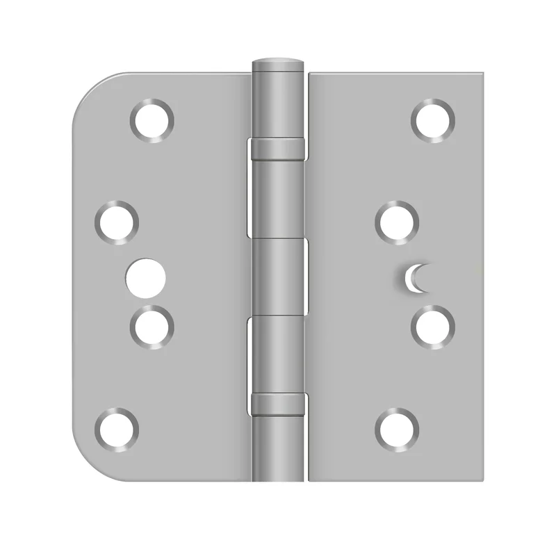 Deltana - Stainless Steel Hinges - 4" x 4" Residential Security Ball Bearing Door Hinge 5/8" Radius & Square Corner (Pairs)