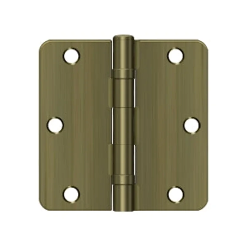 Deltana - Steel Hinges - 3-1/2" x 3-1/2" Residential Ball Bearing Door Hinge 1/4" Radius Corner (Pairs)