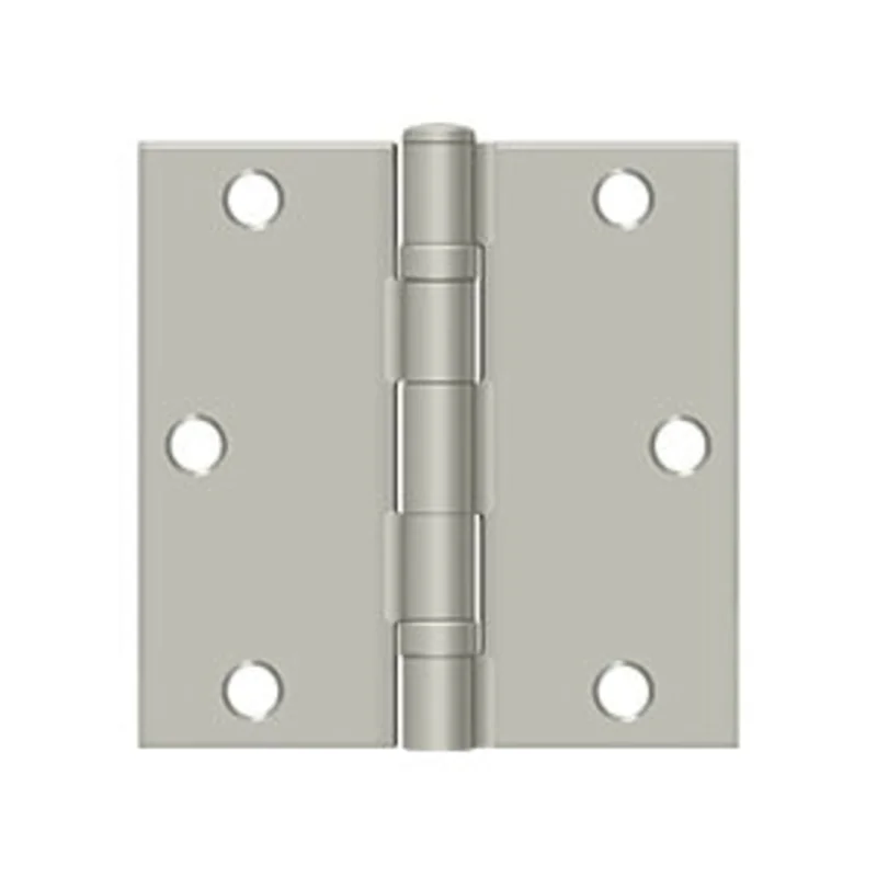 Deltana - Steel Hinges - 3-1/2" x 3-1/2" Residential Ball Bearing Door Hinge Square Corner (Pairs)