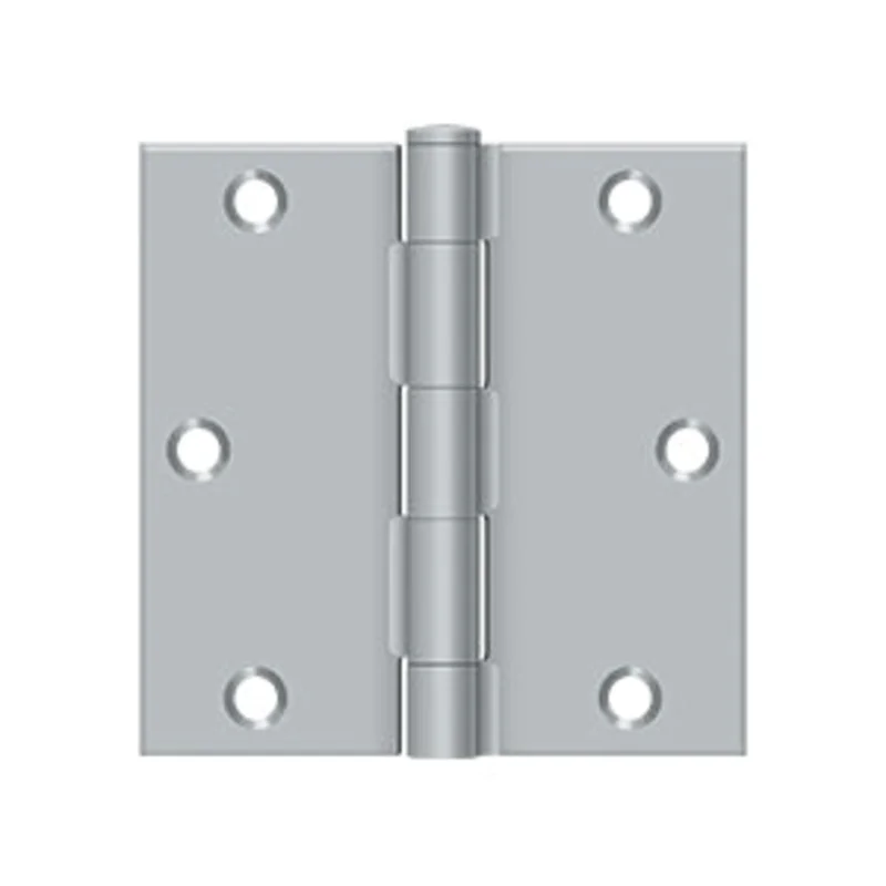 Deltana - Steel Hinges - 3-1/2" x 3-1/2" Residential Door Hinge Square Corner (Pairs)