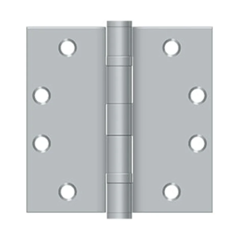 Deltana - Steel Hinges - 4-1/2" x 4-1/2" Heavy Duty Ball Bearing Door Hinge Square Corner (Pairs)