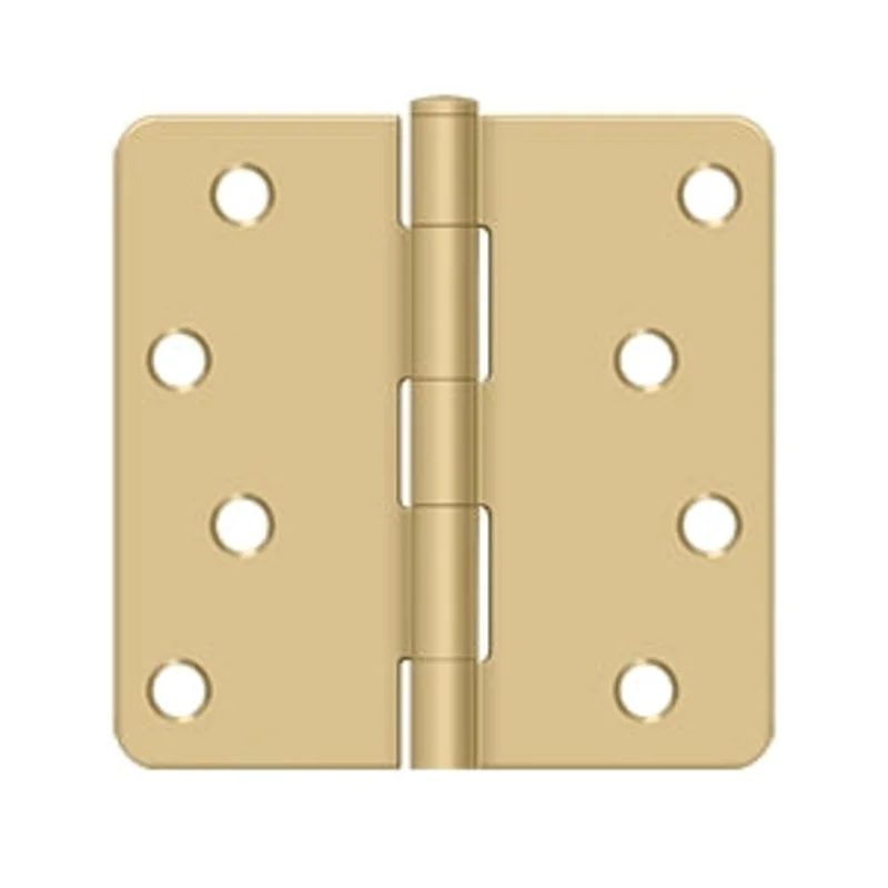 Deltana - Steel Hinges - 4" x 4" Residential Door Hinge 1/4" Radius Corner (Pairs)