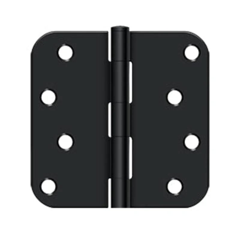 Deltana - Steel Hinges - 4" x 4" Residential Door Hinge 5/8" Radius Corner (Pairs)