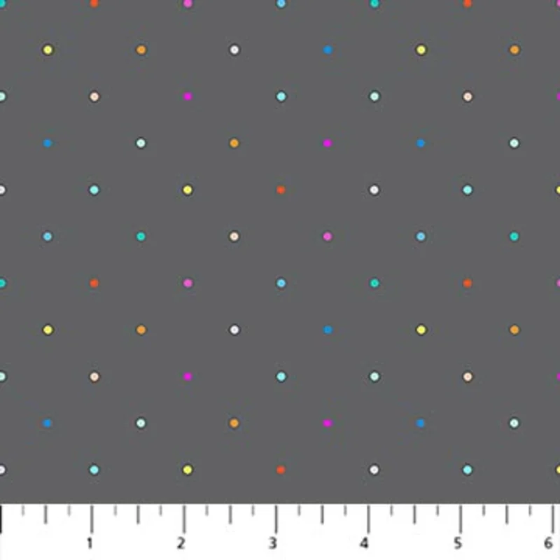 DEWFALL: Ditsy Dots-Gray/Multi (1/4 Yard)