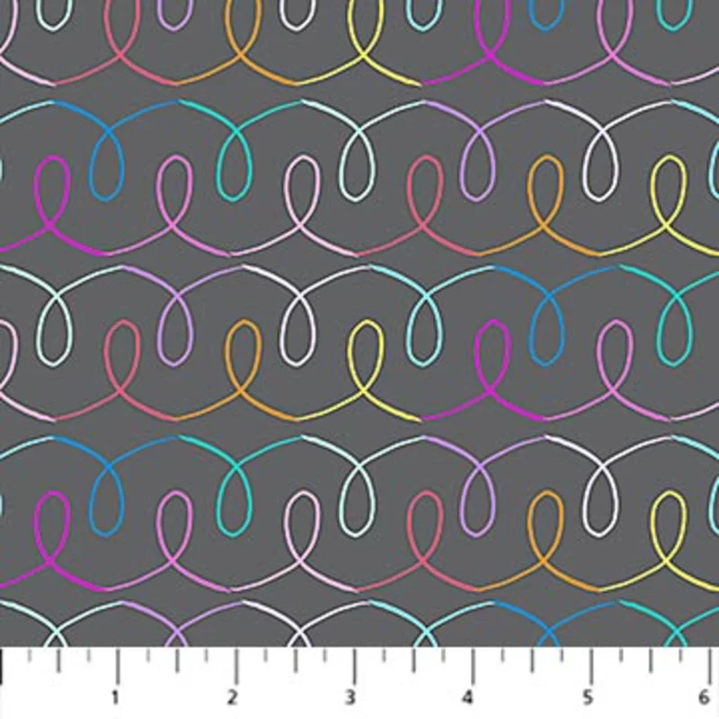 DEWFALL: Ribbon-Gray/Multi (1/4 Yard)