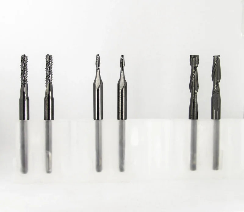 Diamond-Coated Carbide Router Bit Set 1/16" 3/32" 1/8" 1/8" Shank CNC 6pc