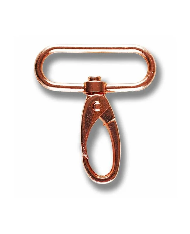 DILL BUTTONS - Carabiner (Lobster Clasp)  - Rose Gold - 40mm