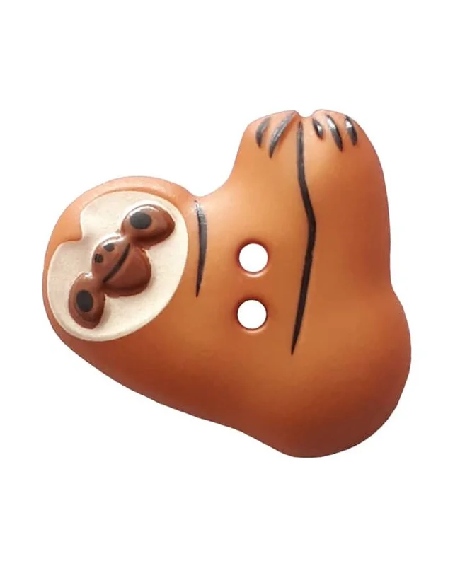 DILL BUTTONS: Children Button Sloth - Beige - 25MM