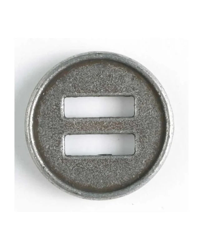 DILL BUTTONS: Full Metal Button - Antique Tin - 18mm