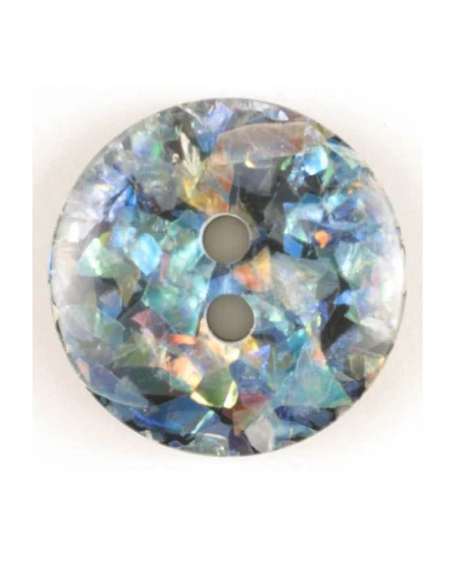 DILL BUTTONS: Glitter Fashion Button - Black - 28mm