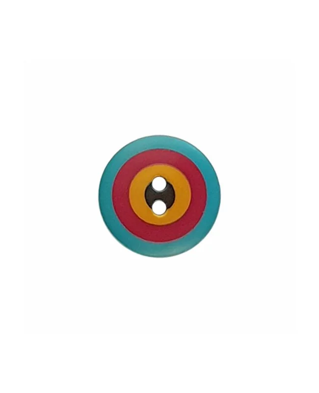 DILL BUTTONS: Kaffe Fassett "Target" Button - Blue/Red/Yellow/Black