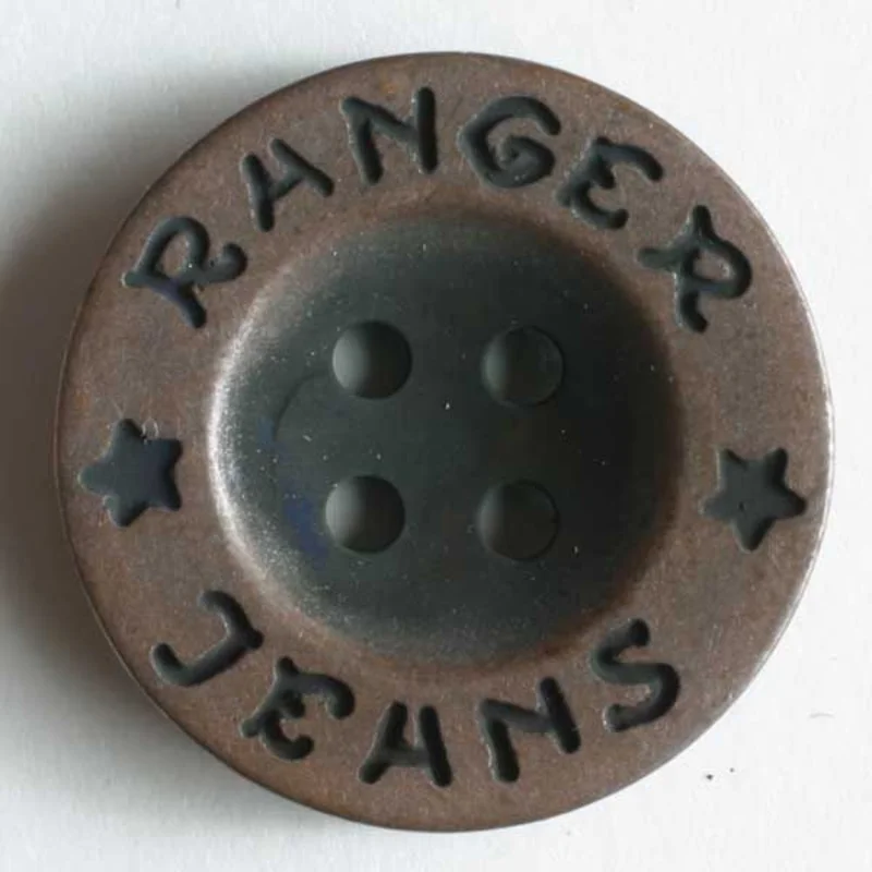 DILL BUTTONS: Metallized Plastic Button - Copper - 18mmi