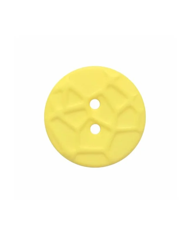 DILL BUTTONS: Raised Spider Web Button - 13mm Yellow