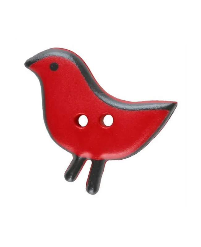 DILL BUTTONS: Red Bird - 20mm